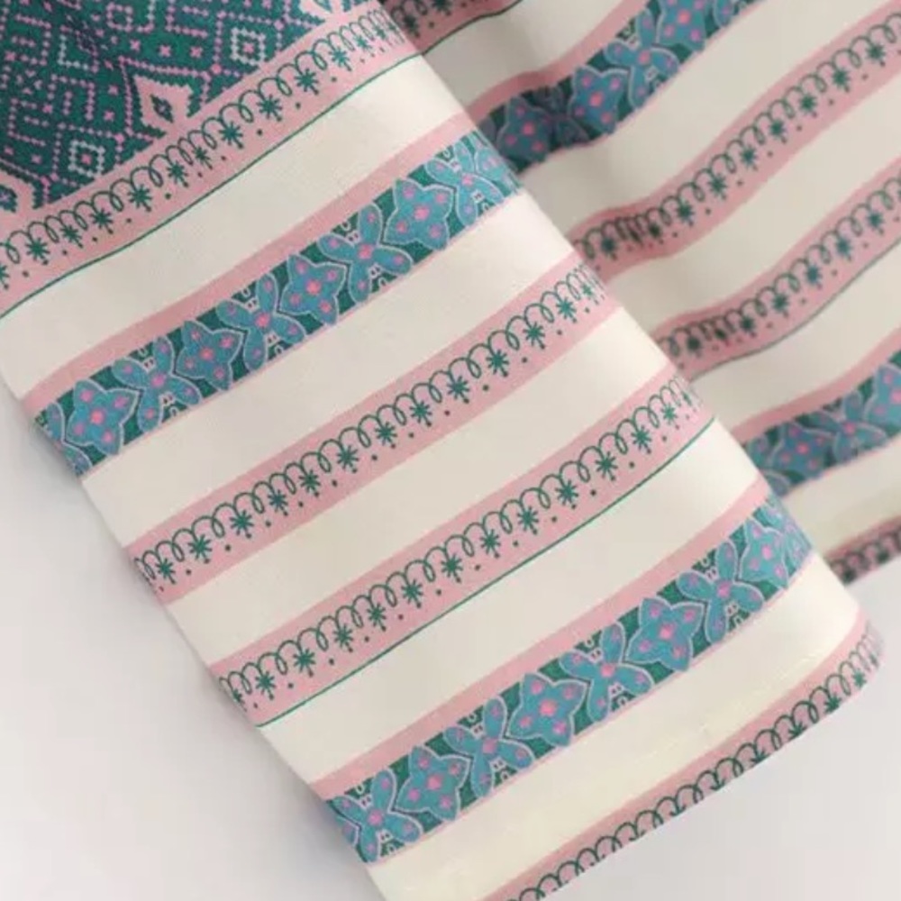 Bohemian Gypsy Print Kimono Maxi Dress Blue Cream - Picture 7 of 14